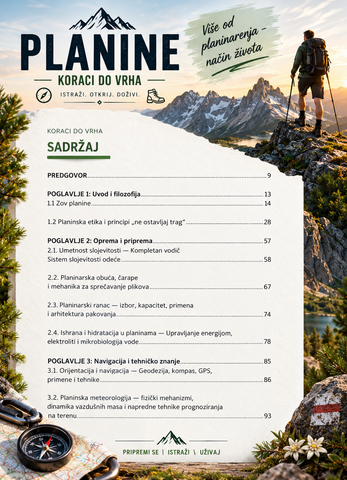 PLANINE - KORACI DO VRHA  Priručnik za ljubitelje planinarstva, hikinga i boravka u prirodi